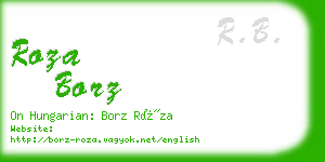 roza borz business card